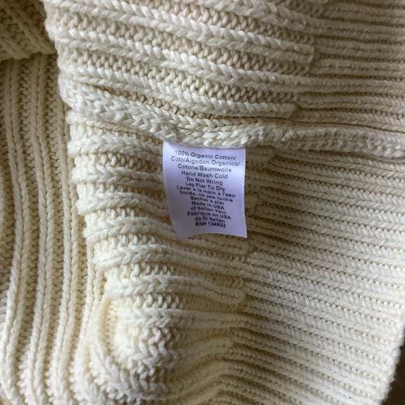 Emerson Fry Rib Knit V Neck Cardigan - Ivory - Picture 12 of 12